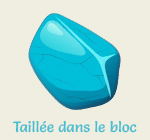 Pierre d’alun taillée dans le bloc (non reconstituée)